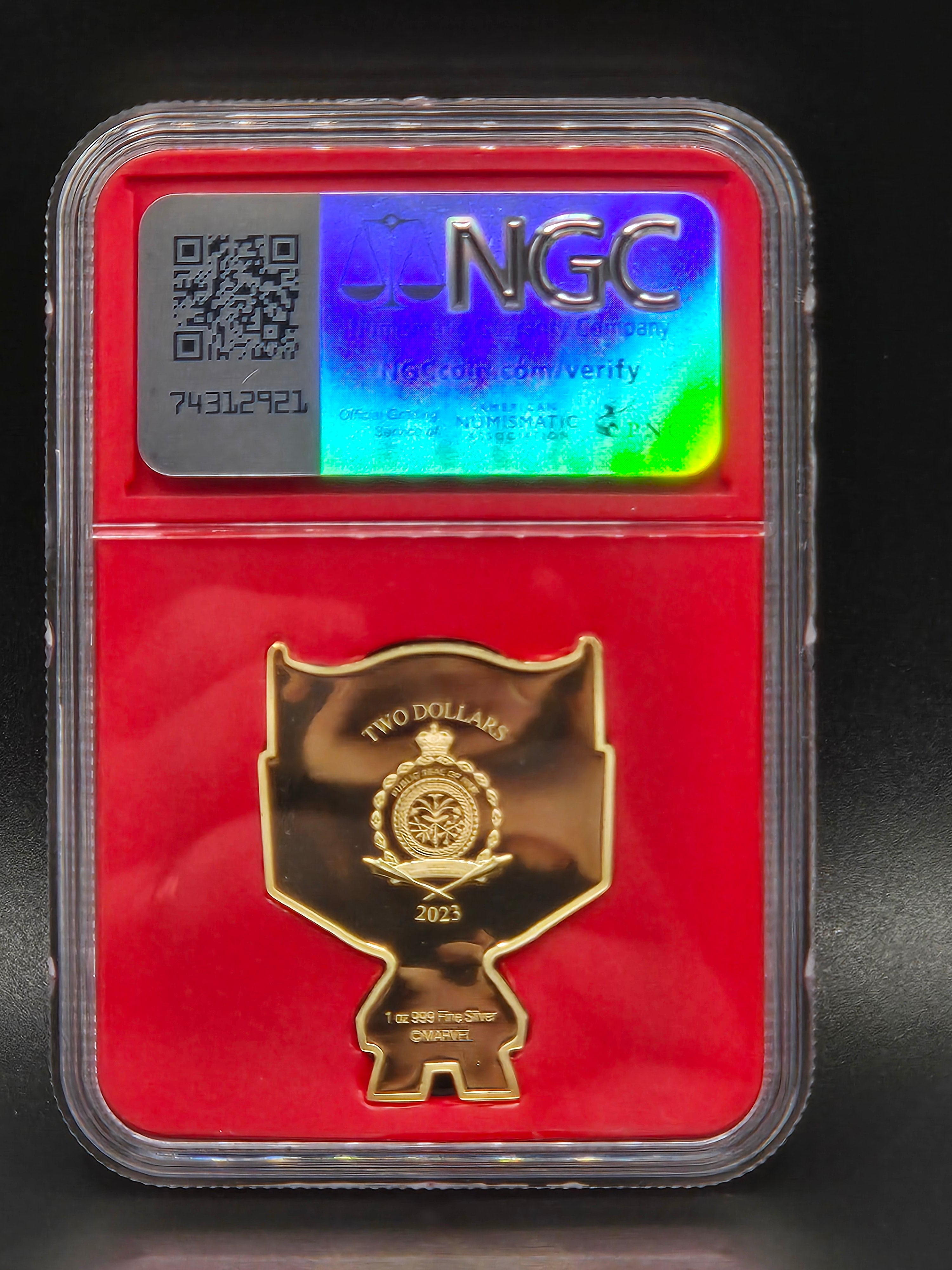 2023 Niue $2 Ant-Man Chibi Marvel Gilt Coin NGCX PF 9.9 UC – Paul Rudd Hand-Signed BullionPLUS