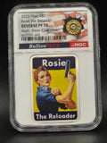 2025 Niue $1 Rosie the Reloader Silver Coin NGC Reverse PF70 – BullionPLUS Authentic 9mm Case Head