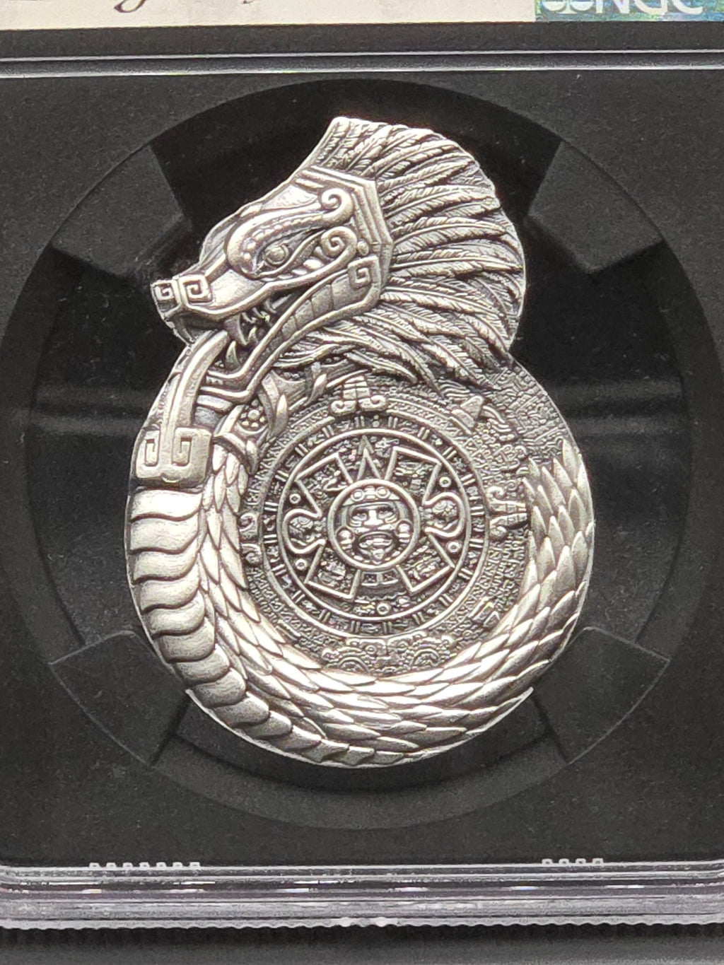 2025 Fiji Dragons of the World – Aztec-Mayan Dragon 1 oz Silver Antiqued – NGC MS70