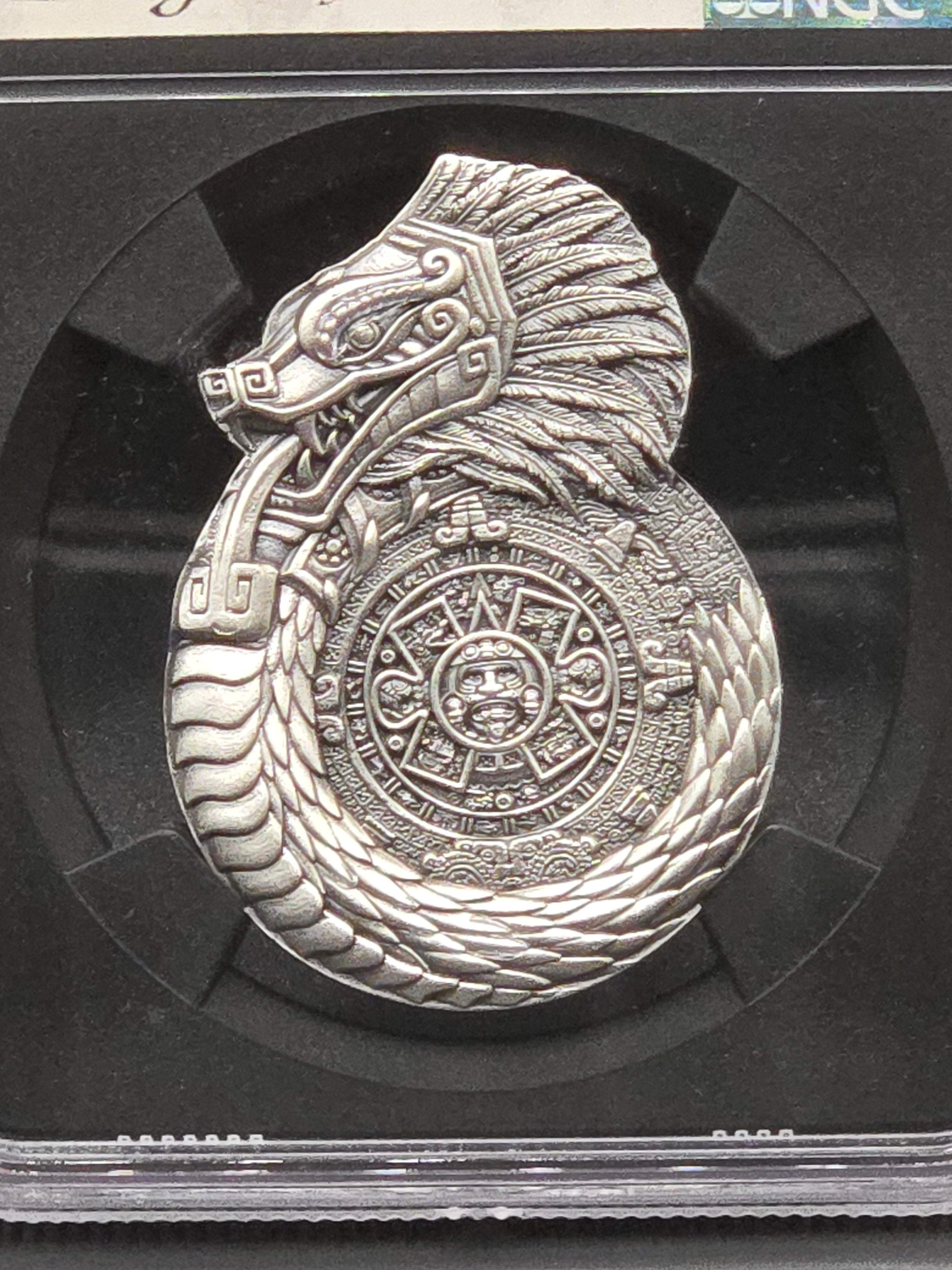 2025 Fiji Dragons of the World – Aztec-Mayan Dragon 1 oz Silver Antiqued – NGC MS70