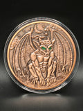 Gargoyle Gothic Cathedral 5 oz Copper Round – Fantasy Medieval Design – .999 Fine Copper